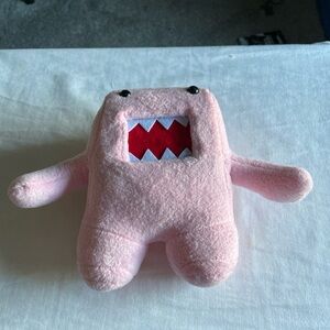 Domo Pink Plush Monster with Red Mouth